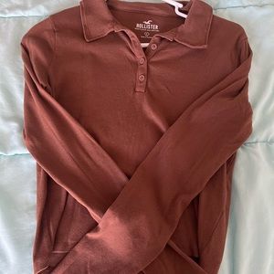 Hollister Women’s Brown Long Sleeve Top